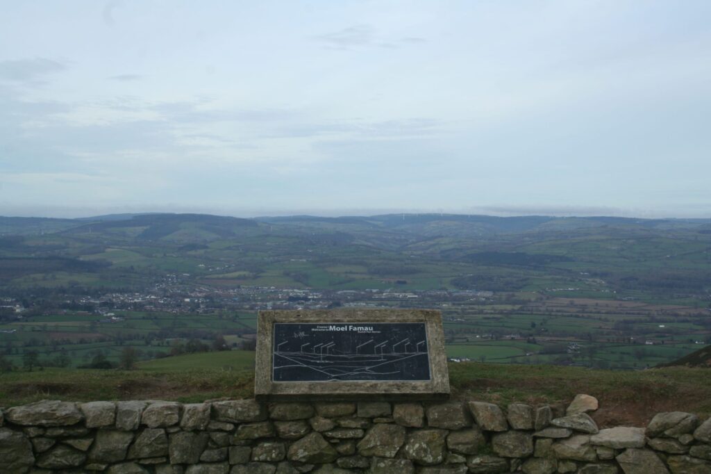 GB-1180 Moel Famau Country Park on a misty eyed morning in March 2025
