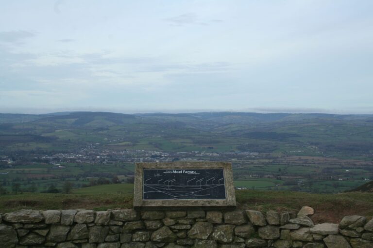 GB-1180 Moel Famau Country Park on a misty eyed morning in March 2025